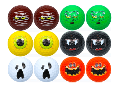 New Novelty Halloween Monster Mix Golf Balls - ReNew Golf Balls