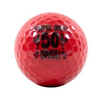 New Novelty Happy 50th Birthday Red Mix of Golf Balls - ReNew Golf Balls