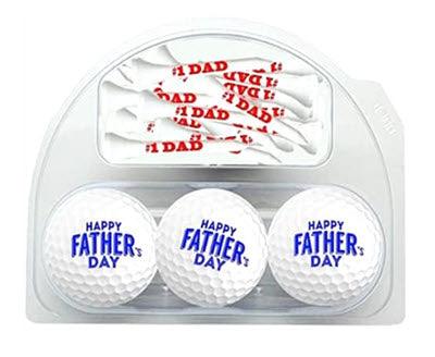 New Novelty Happy Father's Day Golf Balls and Tees Set - ReNew Golf Balls
