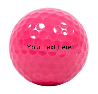 Personalized Hot Pink Golf Balls - New