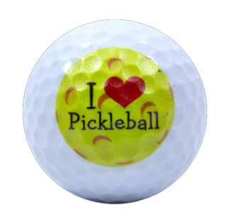 New Novelty I Love Pickleball Golf Balls