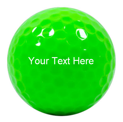 Personalized Lime Green Golf Balls - New