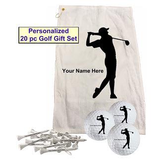 New Men's Personalized Golf Towel Set - 6 color choices! - ReNew Golf Balls