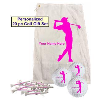 New Men's Personalized Golf Towel Set - 6 color choices! - ReNew Golf Balls