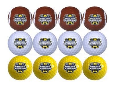 Michigan Wolverines National Champions Tri-Color Golf Balls - ReNew Golf Balls