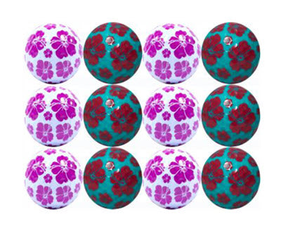 New Novelty Hibiscus Flower Mix of Golf Balls