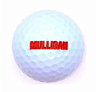 New Novelty Mulligan Golf Balls