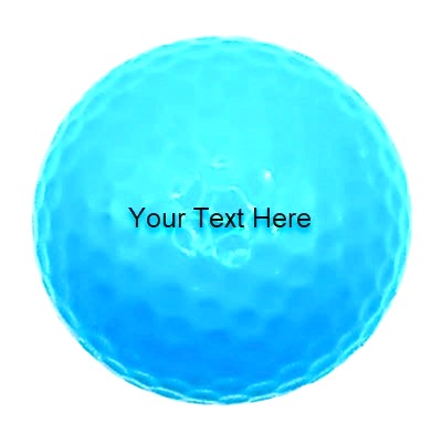Personalized Neon Blue Golf Balls - New