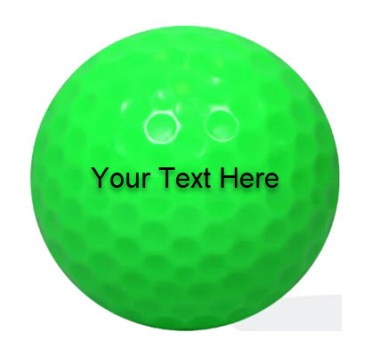 Bright Neon Green Personalized Golf Ball