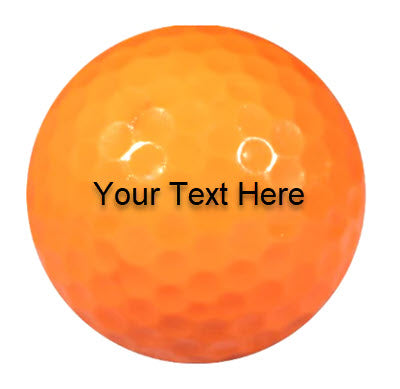 bright neon orange personalized golf ball