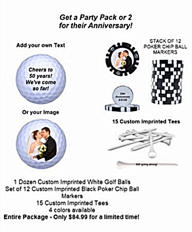 New Personalized White Party Pack Golf Set - ReNew Golf Balls