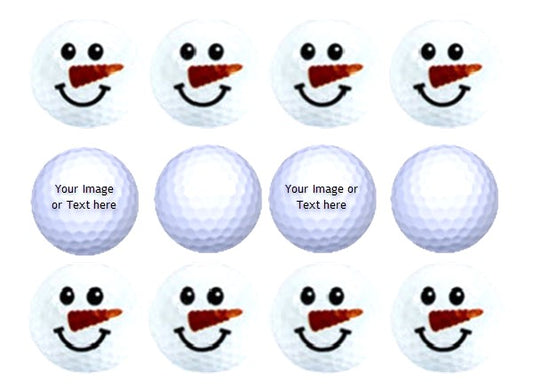 New Personalized Novelty Snowman Golf Balls