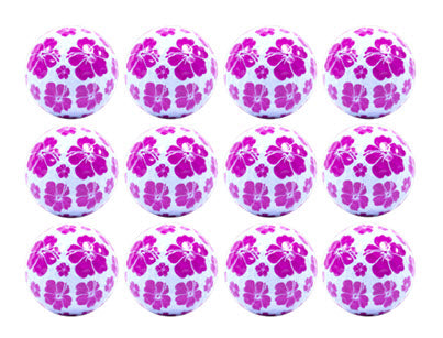 New Novelty Pink Hibiscus Flower Golf Balls