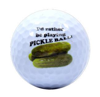 New Novelty I'd Rather Be Playing Pickleball Golf Balls - ReNew Golf Balls
