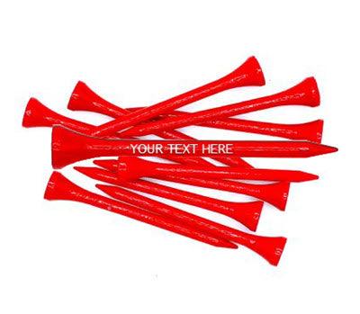 Personalized Red Golf Tees - 2 ¾ - ReNew Golf Balls