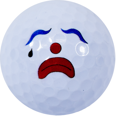 New Novelty Sad Clown Golf Balls