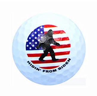 New Novelty Sasquach-Hidin' From Biden Golf Balls