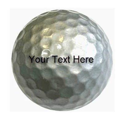 Silver personalized golf ball