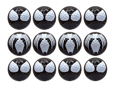 New Novelty Symbiote Spider Face Golf Balls - ReNew Golf Balls