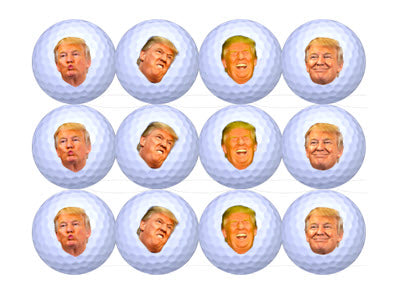 New Novelty Trump Faces Golf Balls