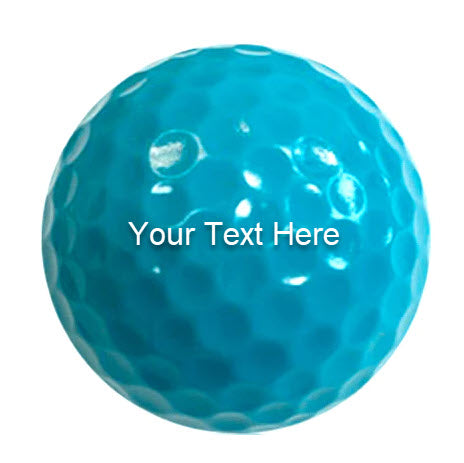 Turquoise blue personalized golf ball