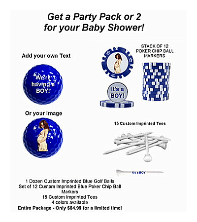 New Personalized Blue Party Pack Golf Set - ReNew Golf Balls