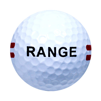 White Range Balls with Red Stripe - 5 dozen to 100 dozen - ReNew Golf Balls