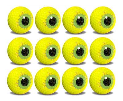 New Novelty Yellow Blood Shot Eyeballs Golf Balls - ReNew Golf Balls