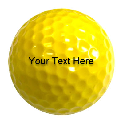 Neon Yellow Personalized Golf Ball