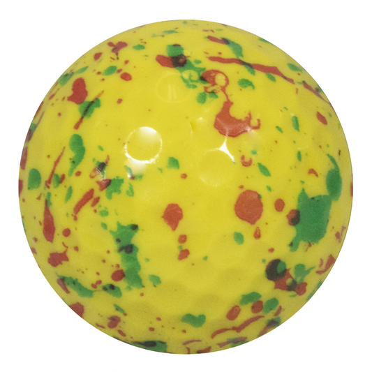 New Novelty Yellow Confetti Drip Golf Balls