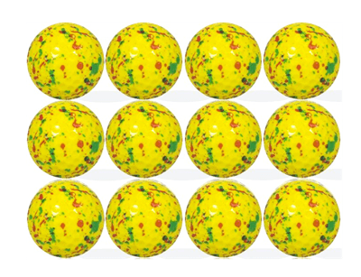 New Novelty Yellow Confetti Drip Golf Balls - ReNew Golf Balls