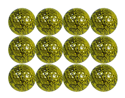 New Novelty Yellow Snakeskin Golf Balls