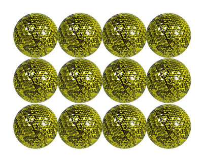 New Novelty Yellow Snakeskin Golf Balls - ReNew Golf Balls