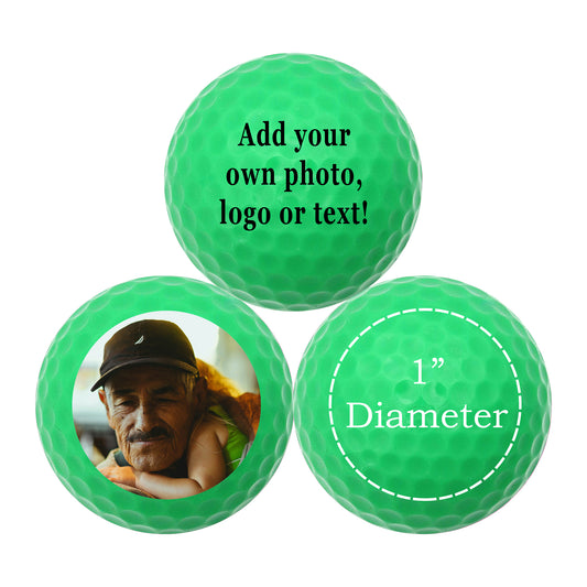 Personalized Black Light Green Golf Balls - New