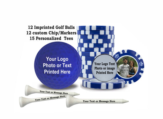 New Personalized Blue Party Pack Golf Set