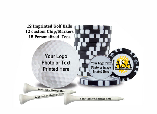 New Personalized White Party Pack Golf Set