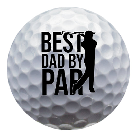 New Novelty Best Dad By Par White Golf Balls