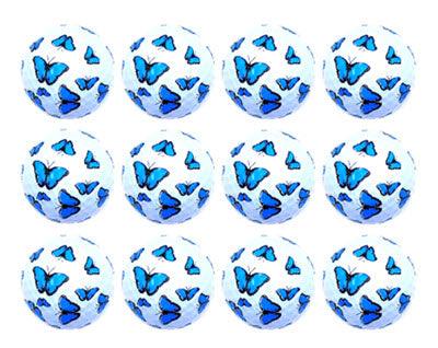 New Novelty Blue Butterflies Golf Balls - ReNew Golf Balls