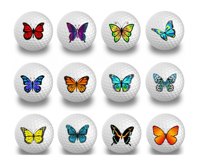New Novelty Butterflies Golf Balls