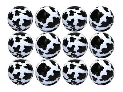 New Novelty Holstein Cow Hide Print Golf Balls - ReNew Golf Balls