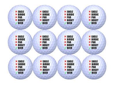 New Novelty Golf Checklist Golf Balls - ReNew Golf Balls