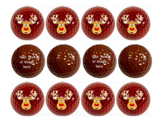 New Personalized Novelty Reindeer Golf Balls