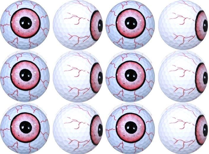 New Novelty Red Blood Shot Eyeballs Golf Balls - ReNew Golf Balls