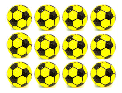 New Novelty Yellow Soccer Ball Golf Balls