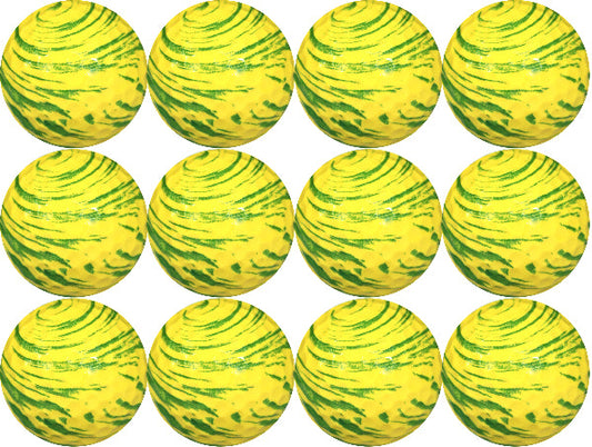 New Novelty Yellow Swirl Golf Balls