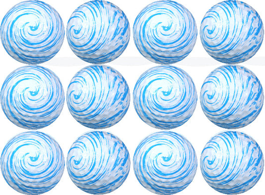 New Novelty Blue Swirl Golf Balls